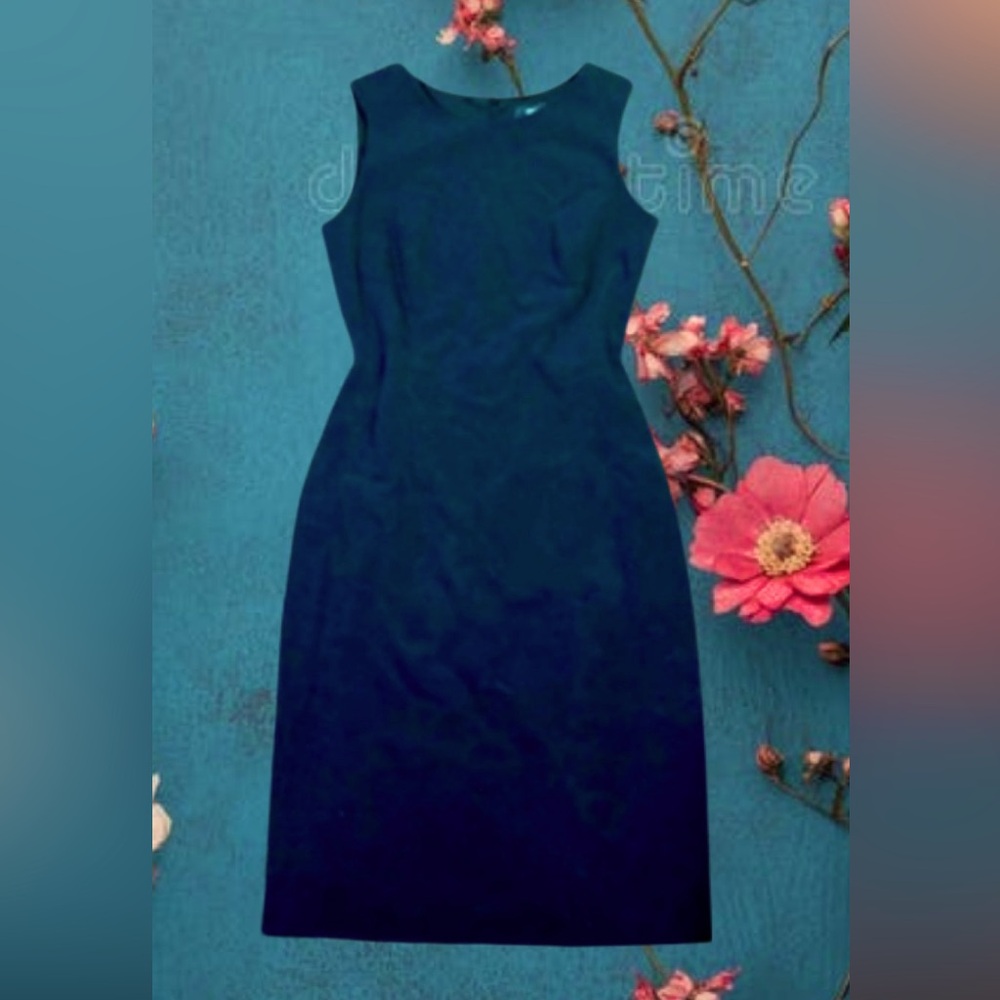 Nine West Black Sleeveless Sheath Dress